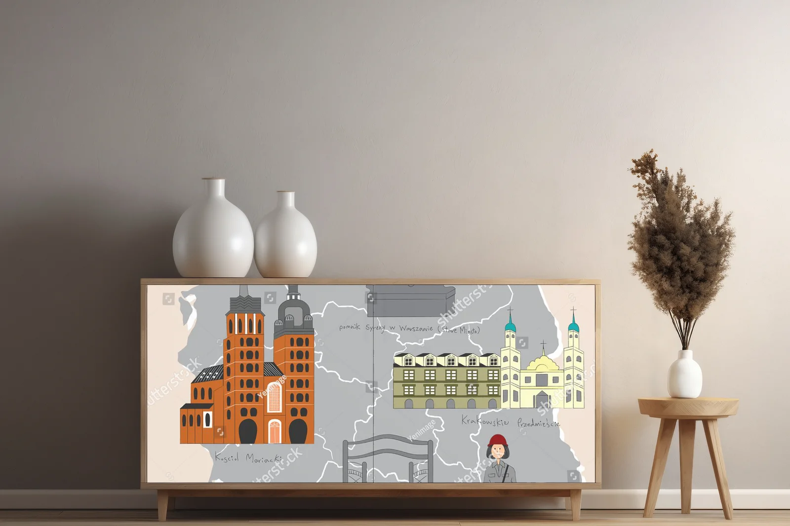 Symboliczne Architektury Polski w Odważnych Odcieniach