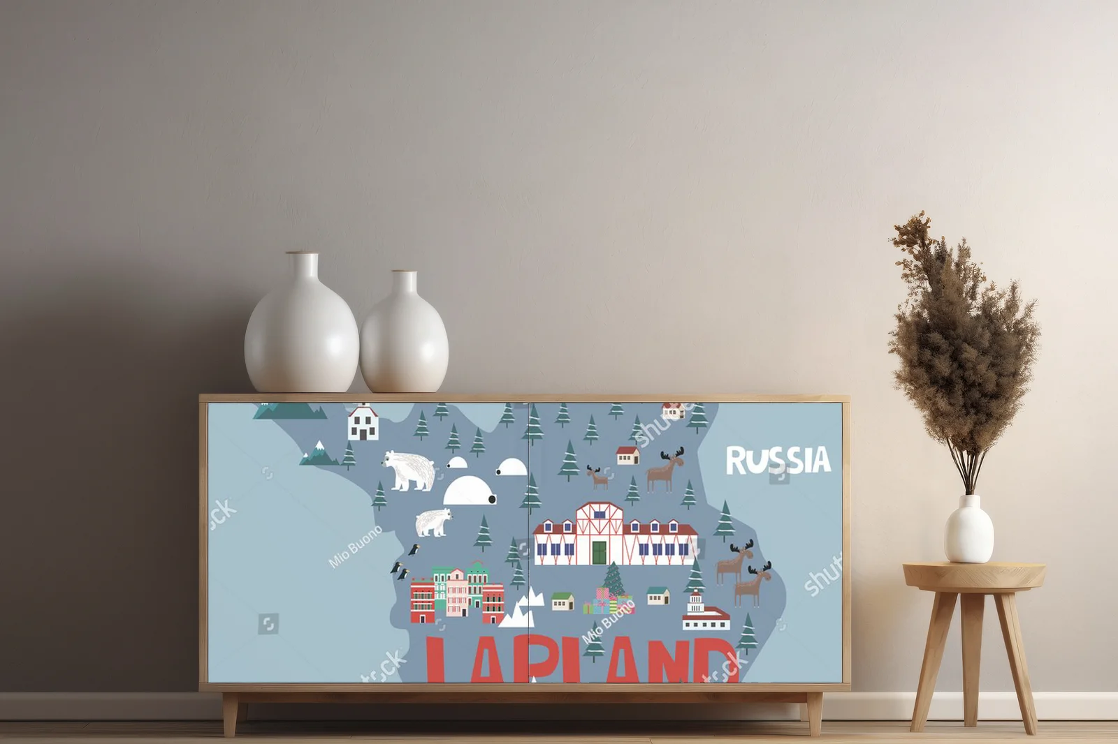 Magia Laponii – ilustrowana mapa zimowego raju