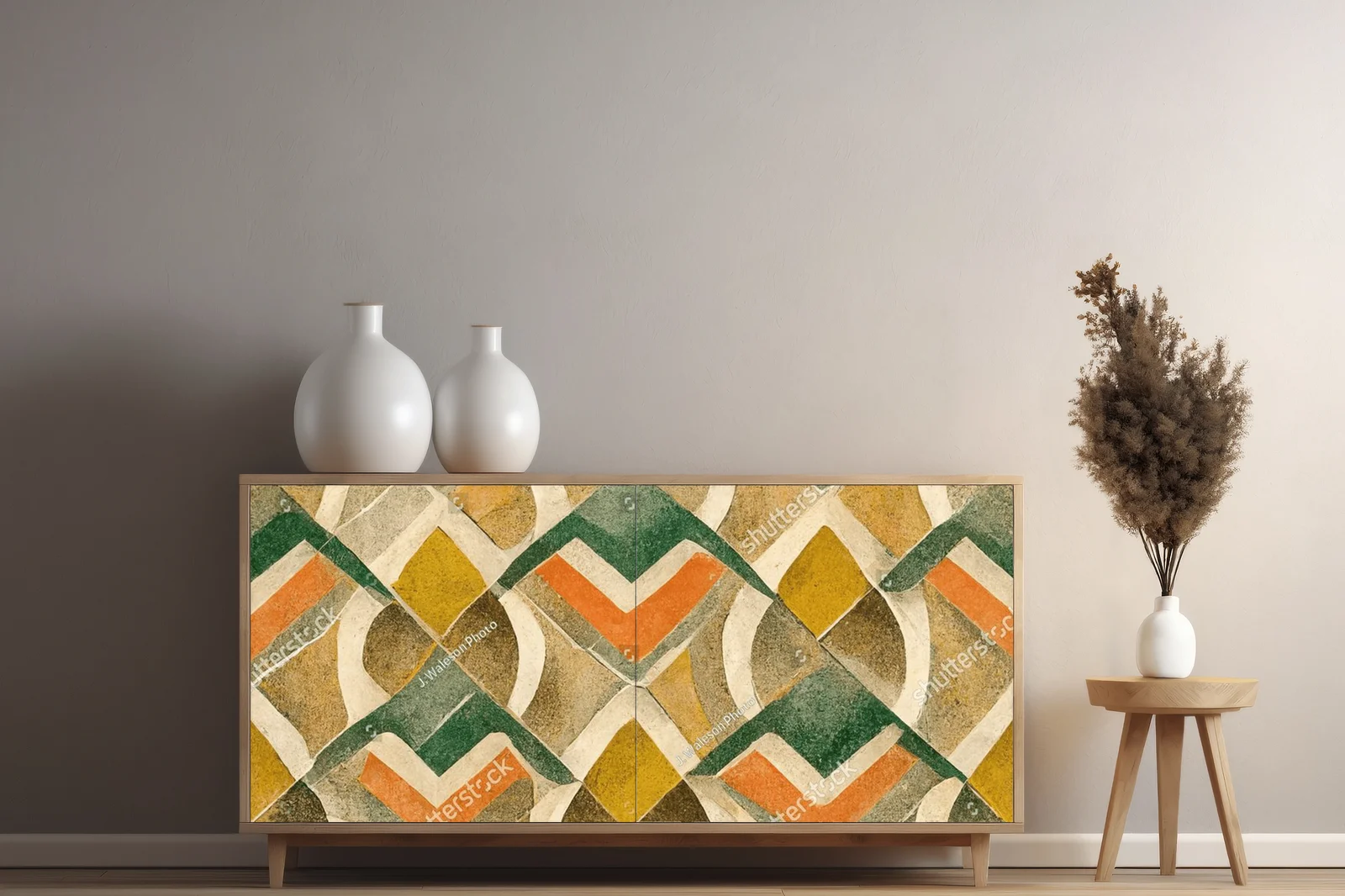 Elegancka kompozycja art deco w odcieniach ziemi