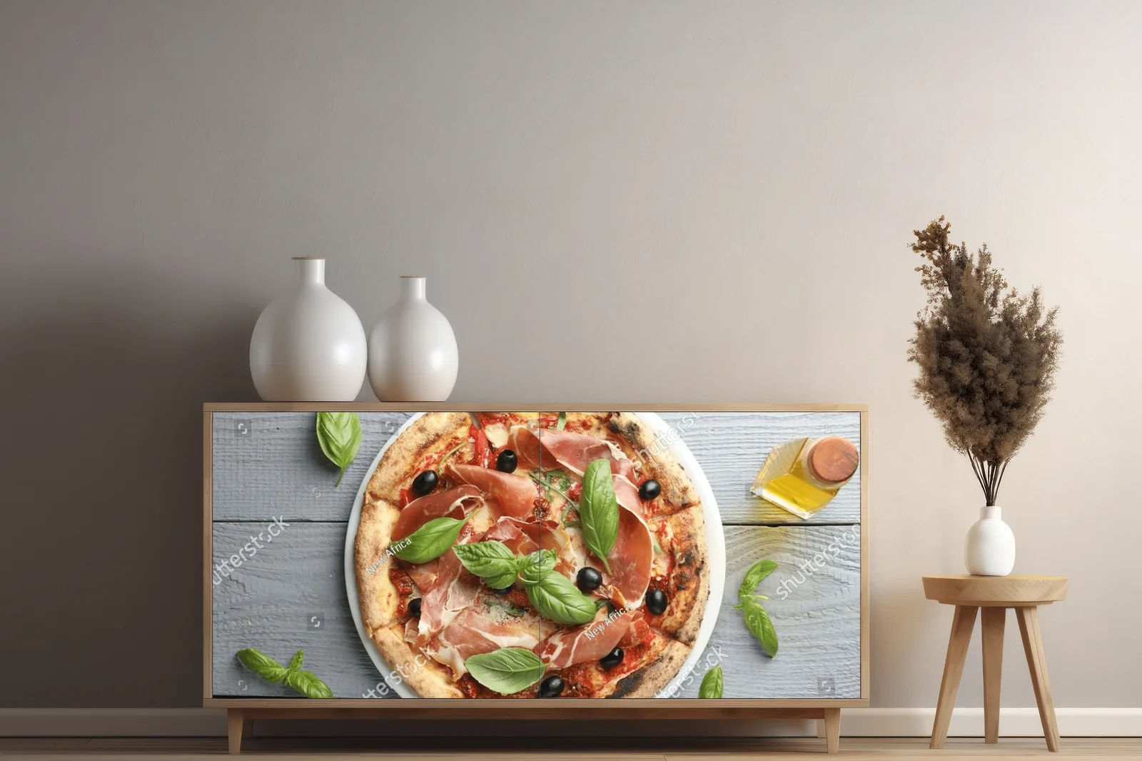 Gourmetowa pizza w apetycznych odcieniach
