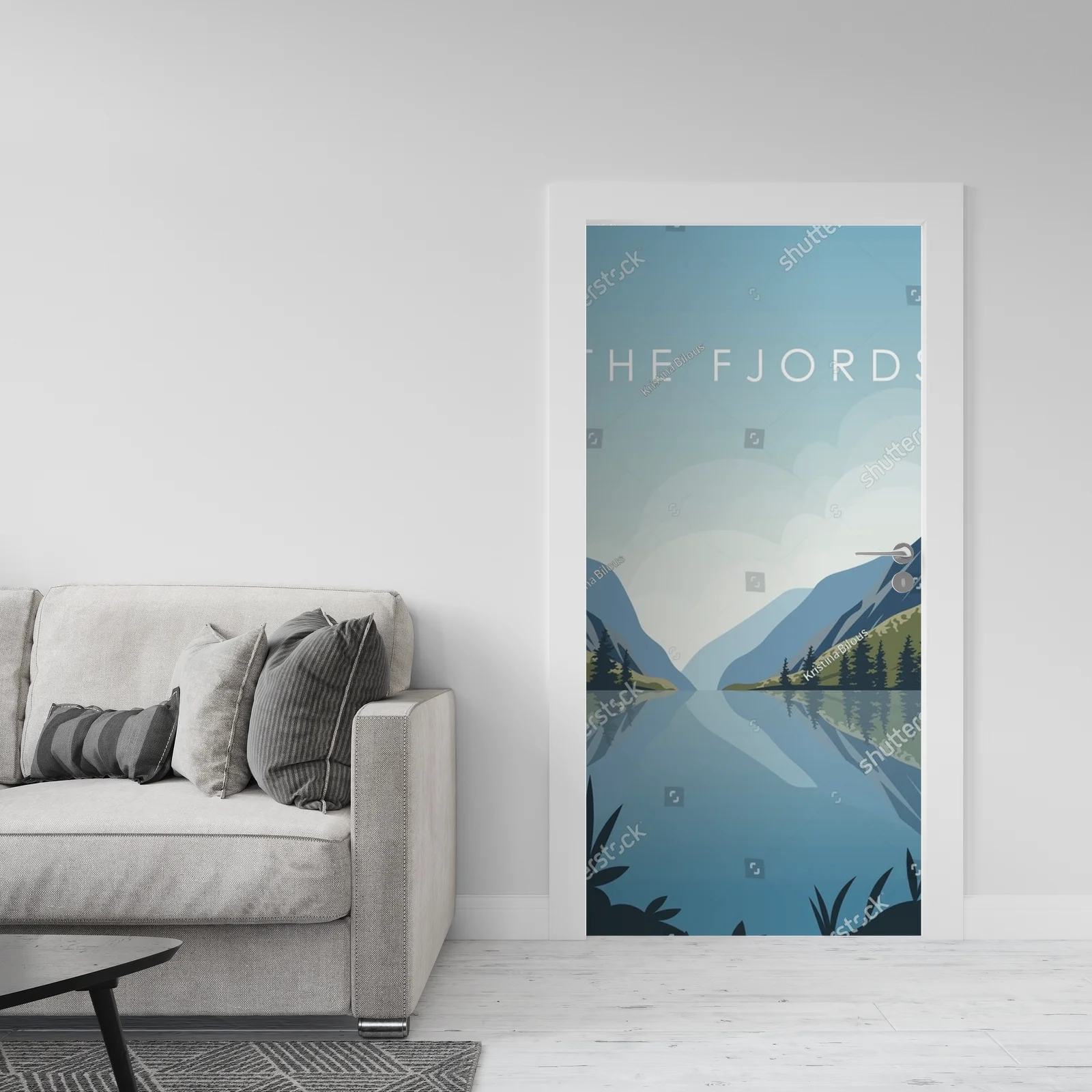 Fjordowy krajobraz Norwegii w harmonijnych odcieniach