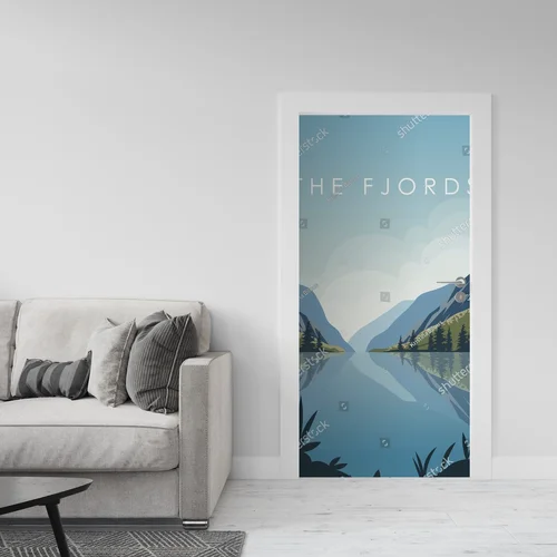 Fjordowy krajobraz Norwegii w harmonijnych odcieniach