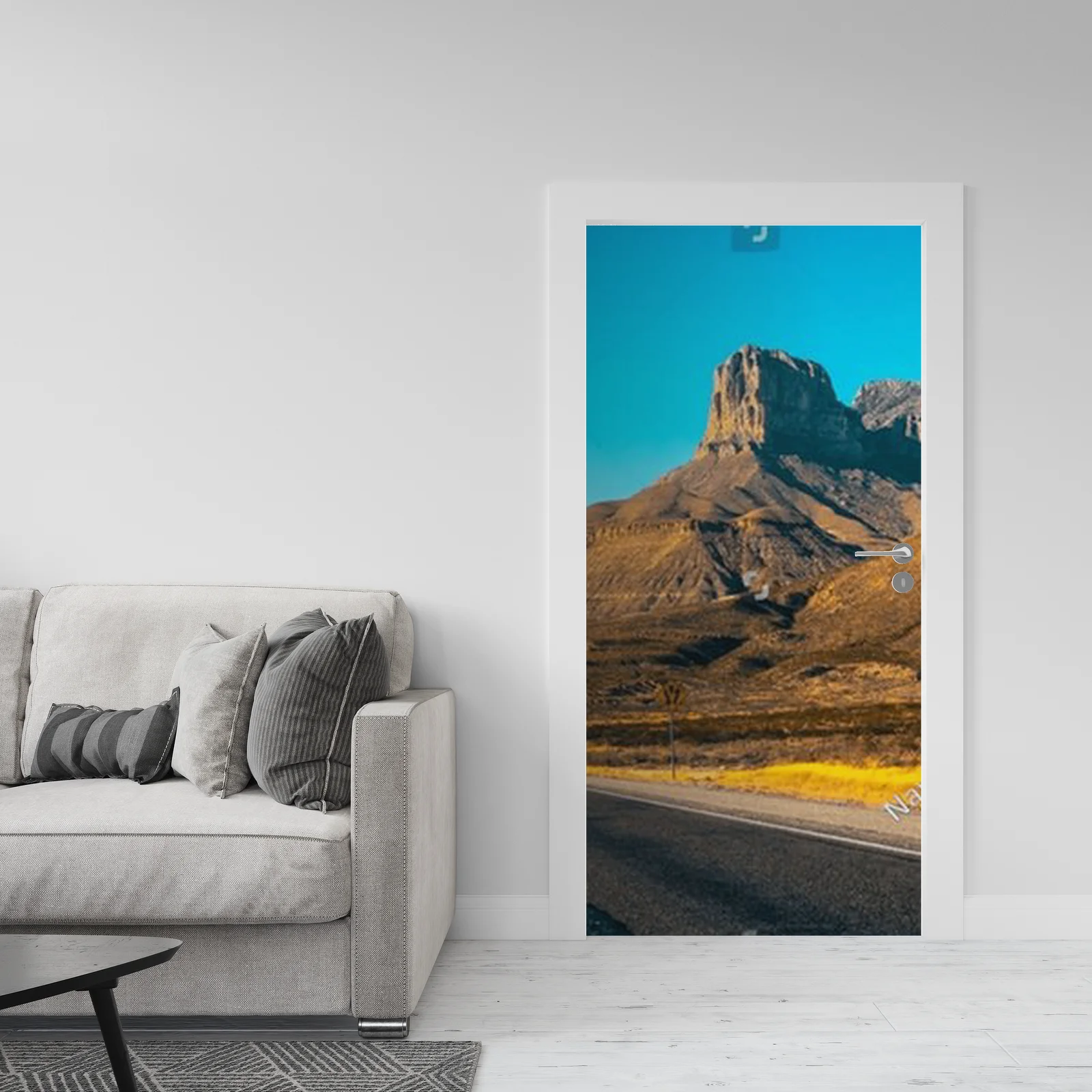 Panoramiczny widok gór Guadalupe w jesiennych barwach