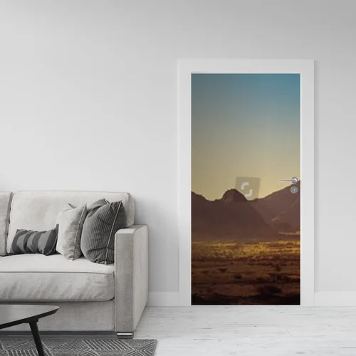 Panoramiczny krajobraz Namibii o wschodzie słońca