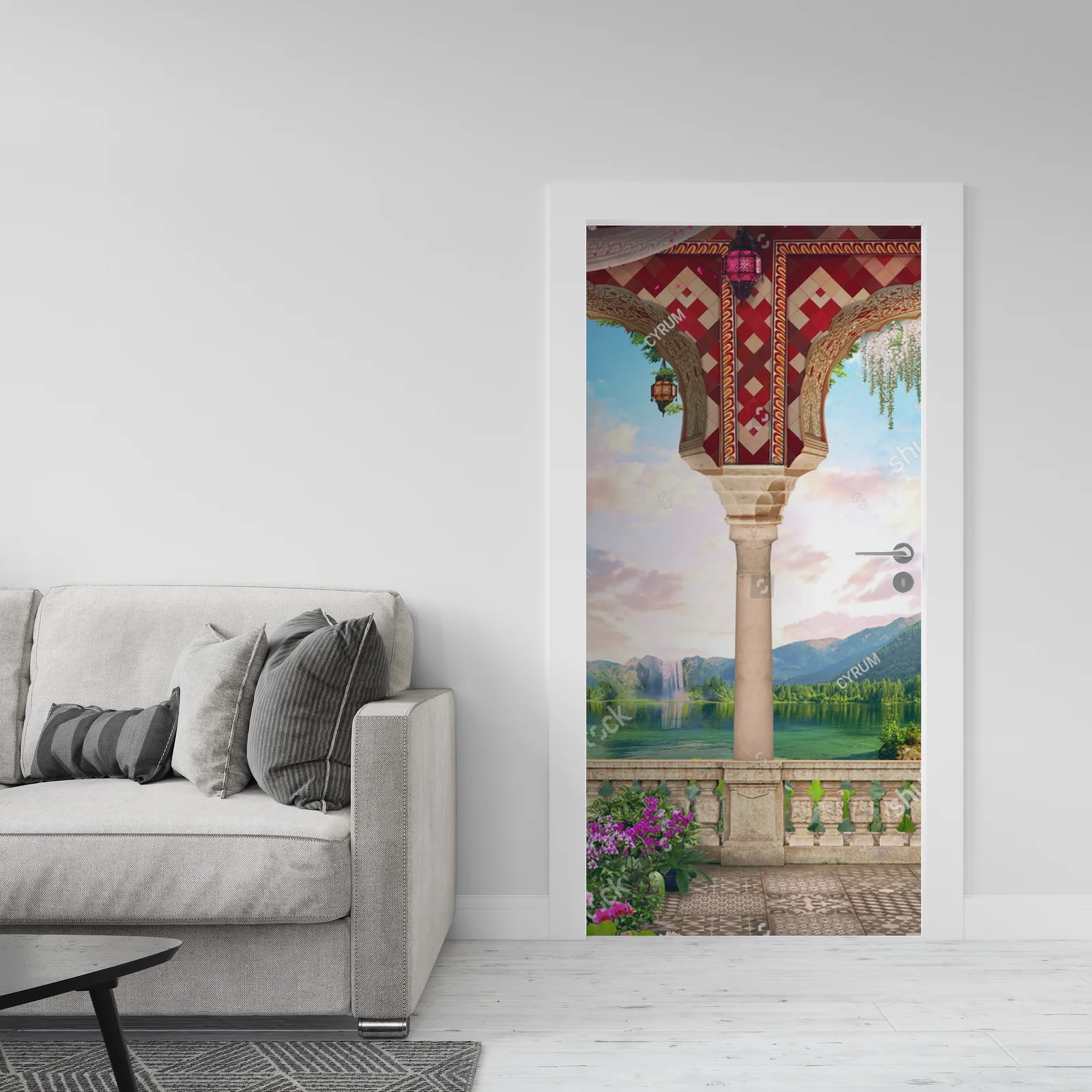 Czarująca arabska architektura z kwiatami