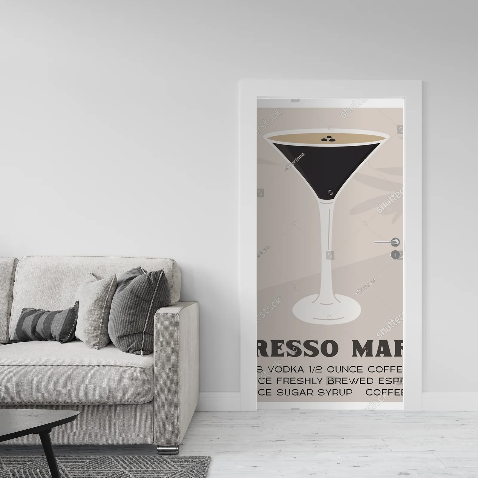 Elegancka mieszanka espresso i martini w artystycznym ujęciu