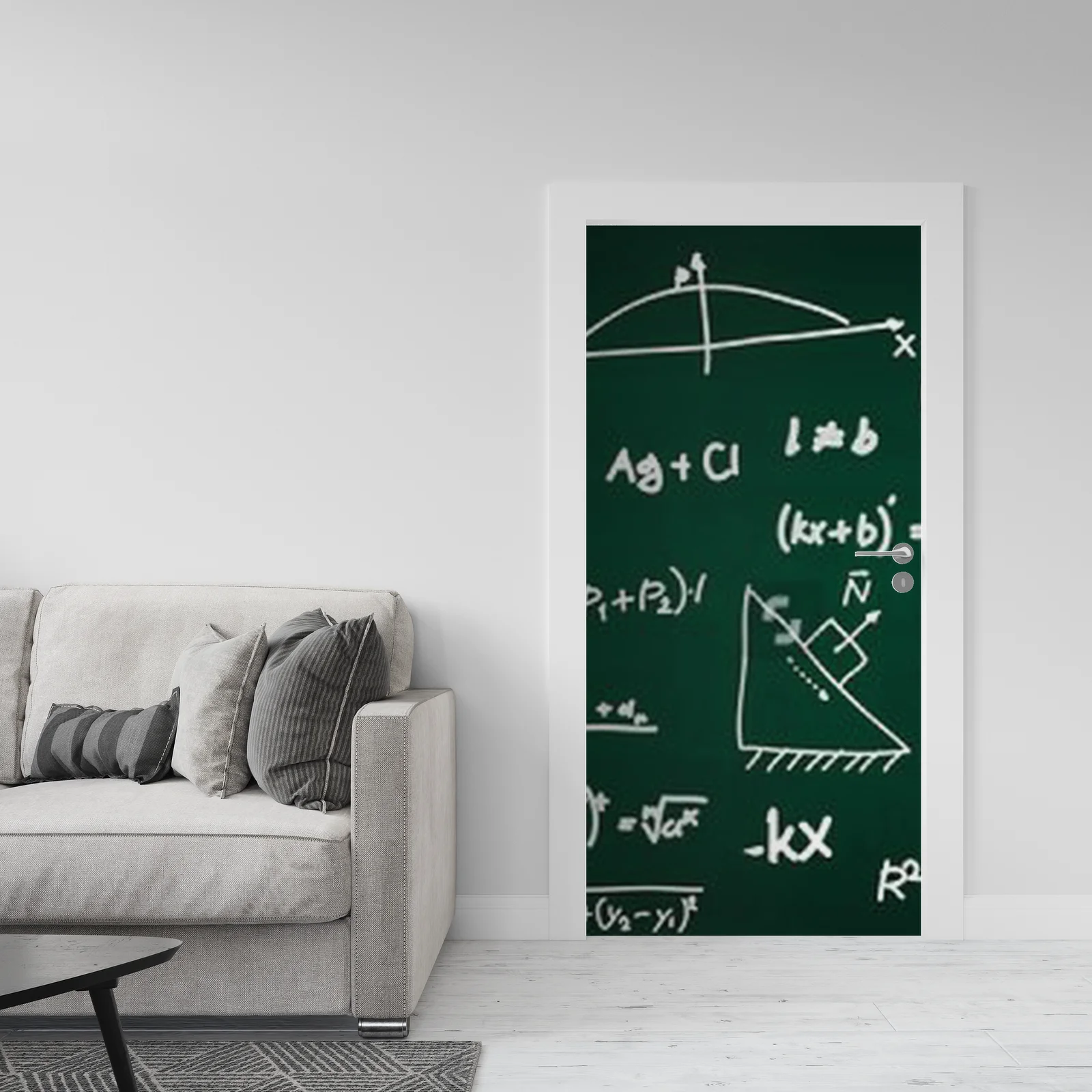 Geometryczne inspiracje na ciemnozielonym tle