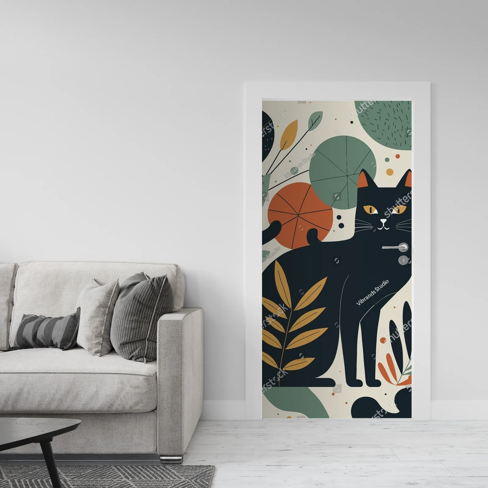Koty w stylu Matisse'a – abstrakcyjna kompozycja
