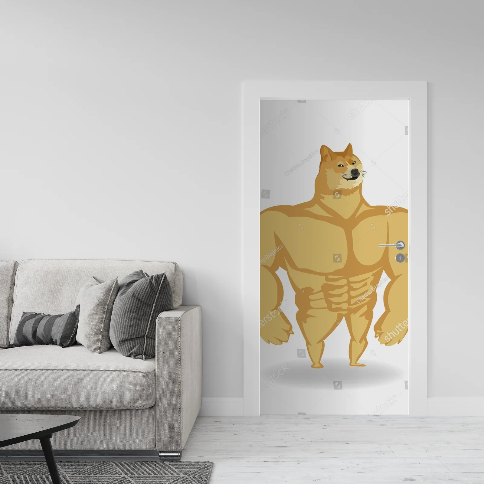Uroczy Shiba Inu w pastelowej kompozycji