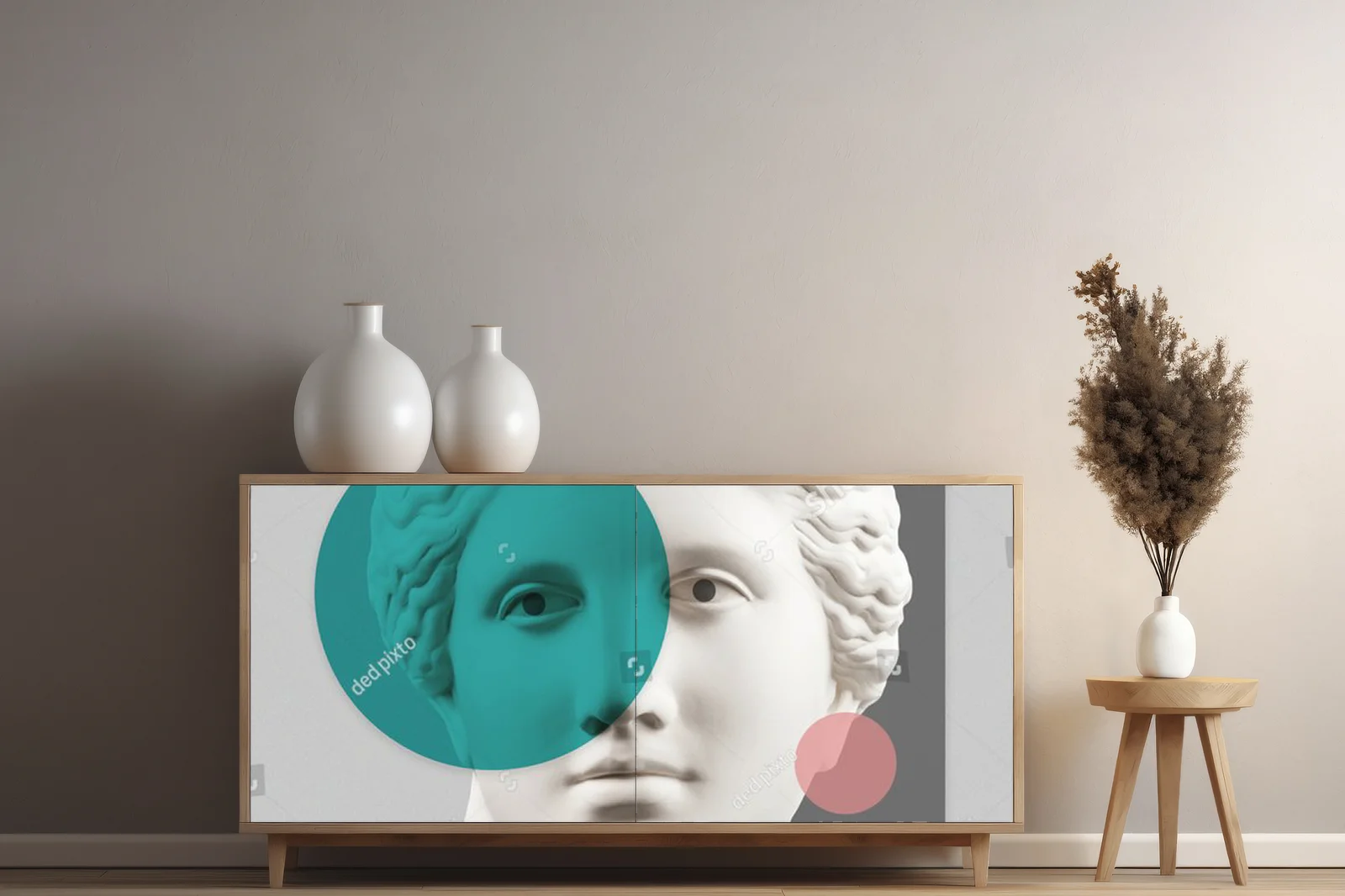 Funky wyrazista kompozycja w stylu pop art