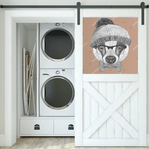 Stylowa ilustracja borsuka w eleganckiej oprawie