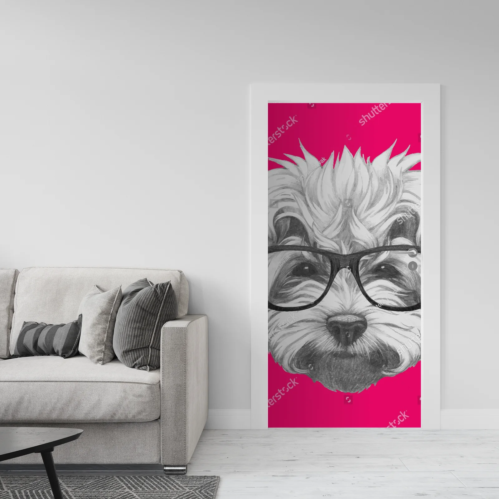 Radosny portret maltese w okularach