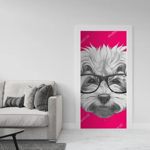 Radosny portret maltese w okularach
