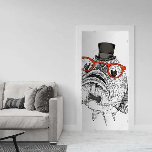 Elegancki rybak w śmiesznym kapeluszu