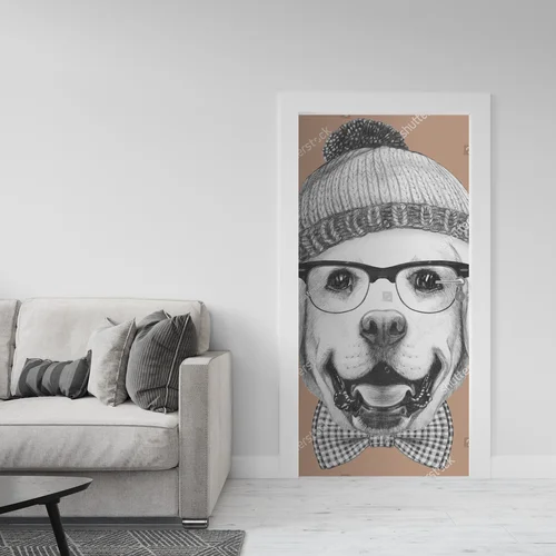 Uroczy portret labradora w hipsterskim stylu