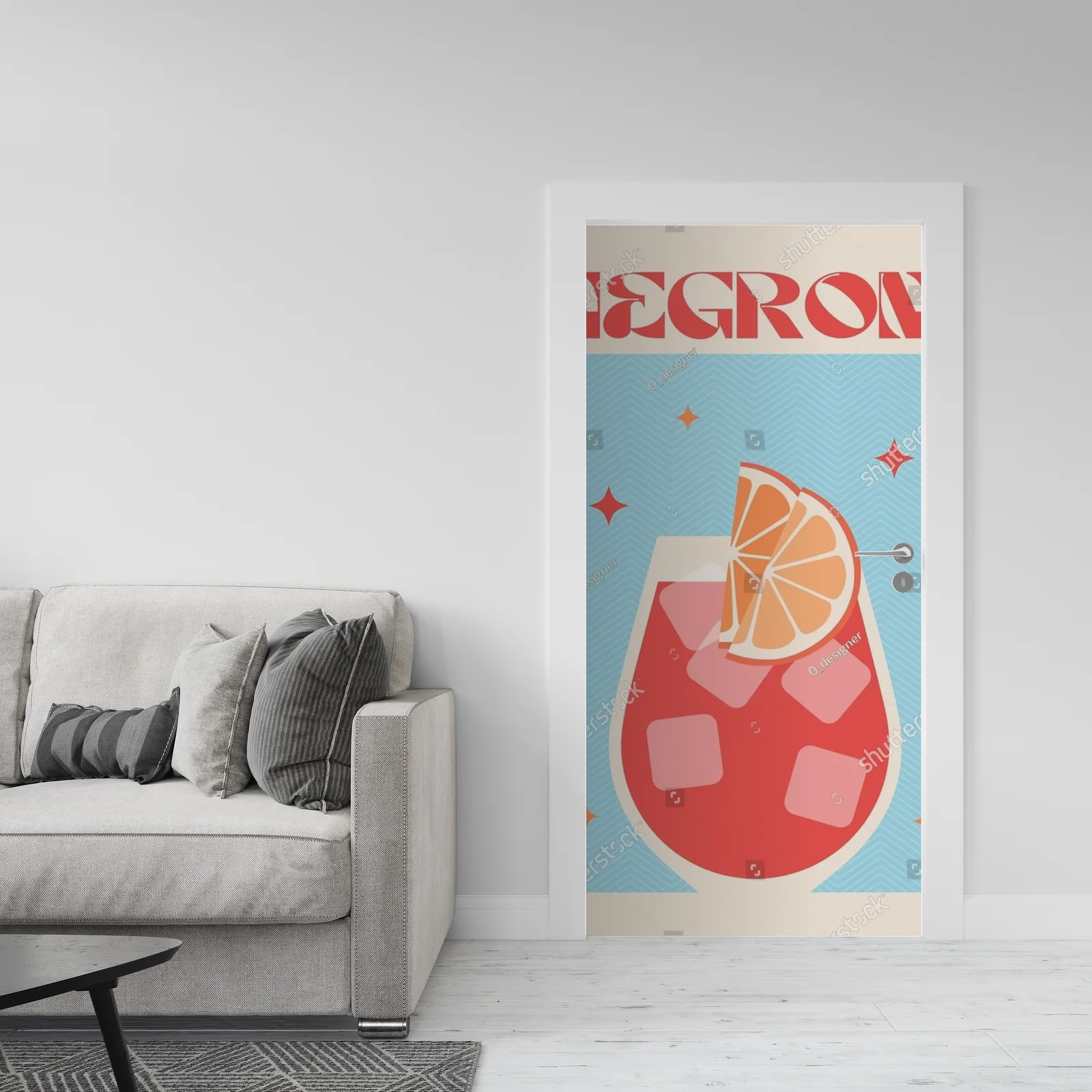 Aksamitny negroni w retro stylu