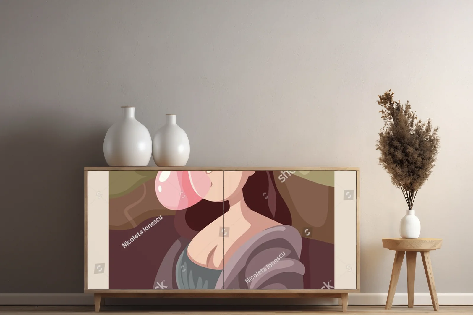 Funky Mona Lisa w Trendy Okularach