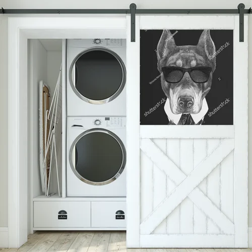 Elegancki Doberman w stylu retro