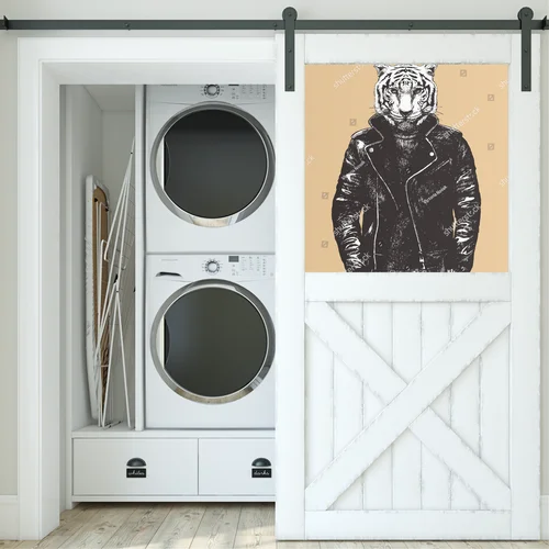 Portret tygrysa w skórzanej kurtce pełen stylu