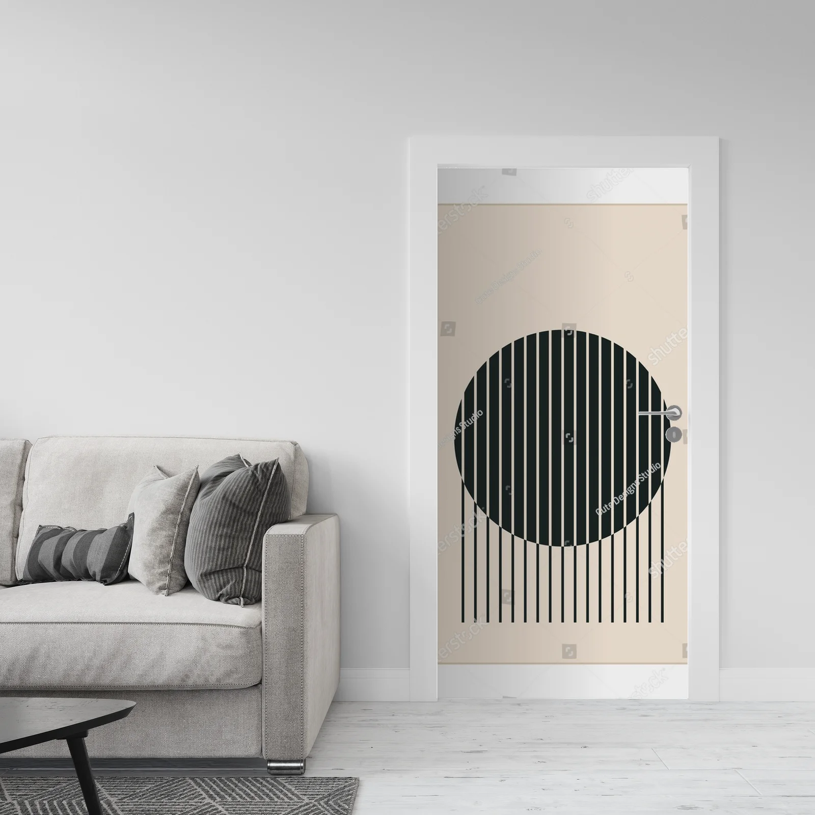 Harmonia geometrycznego designu w stonowanych tonach