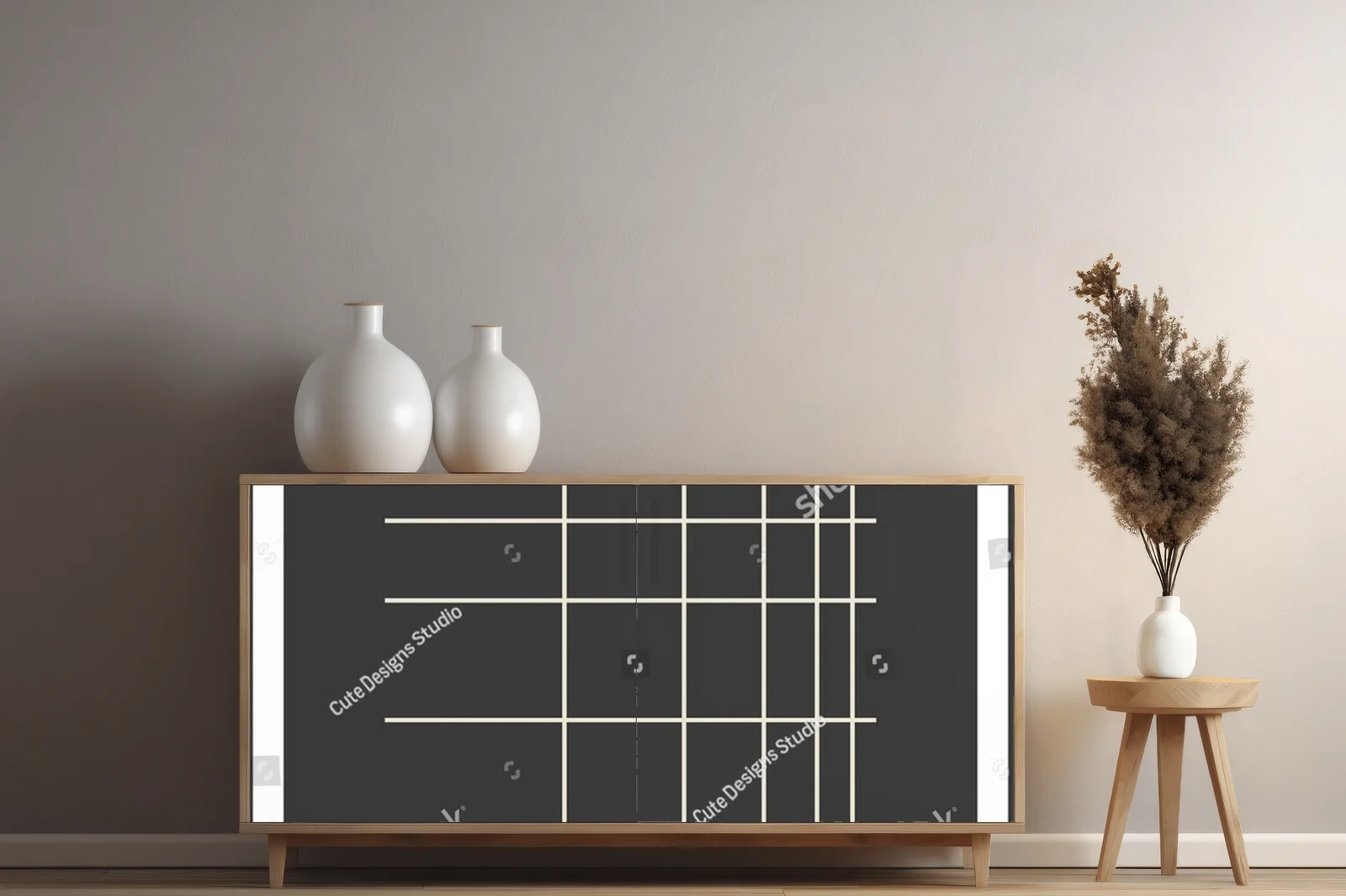 Hipsterski plakaty w geometrycznych kształtach