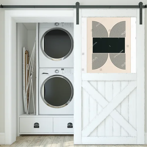 Minimalistyczny plakat w geometrycznym stylu z lat 20.